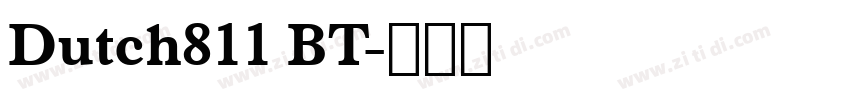 Dutch811 BT字体转换